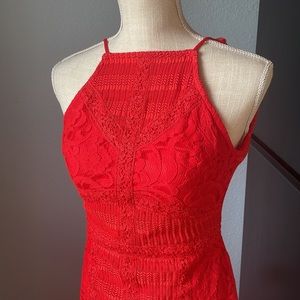 Lace Red Dress